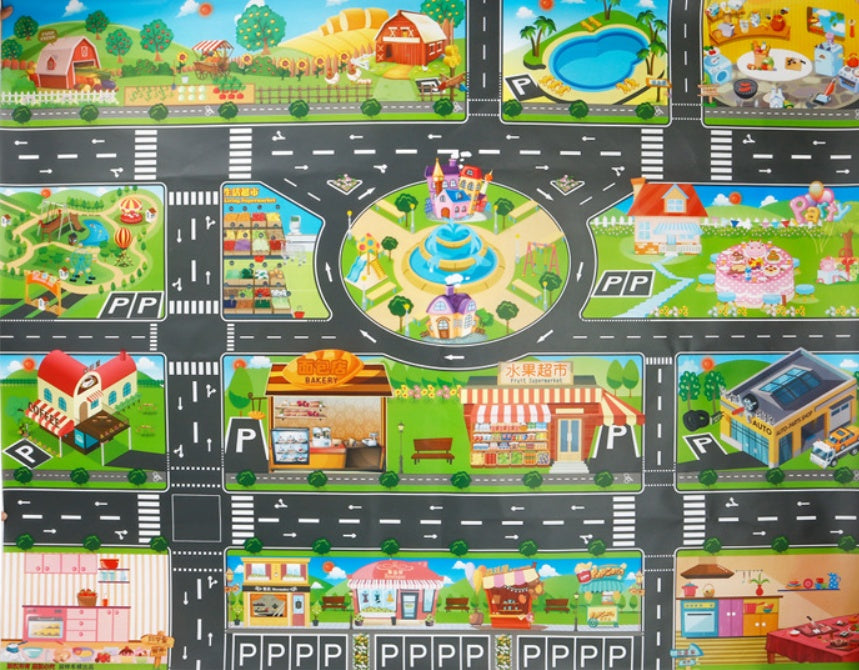 Children’s City Play Mat – Interactive Car & Imagination Adventure Rug