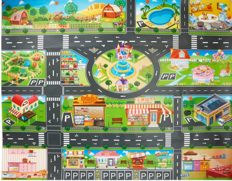 Children’s City Play Mat – Interactive Car & Imagination Adventure Rug