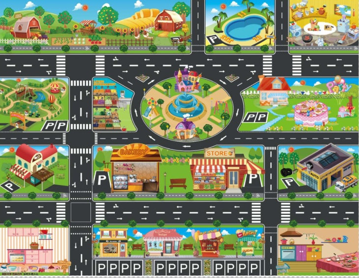 Children’s City Play Mat – Interactive Car & Imagination Adventure Rug