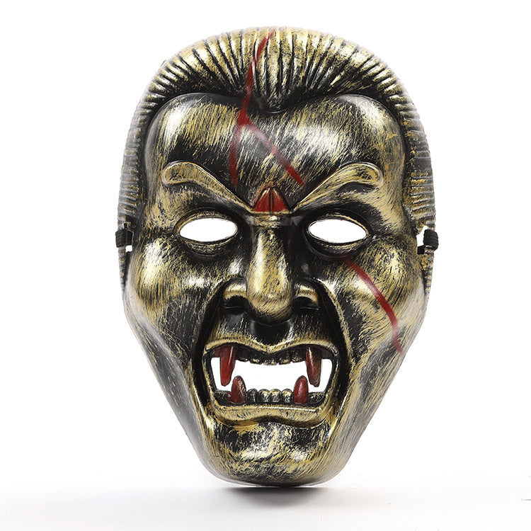 Scary Vampire Mask – Golden, Silver & White Halloween Costume Mask