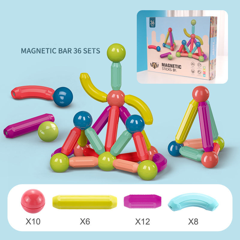 Magnetic Building Blocks Toy Set – Creative STEM Learning Kit for Kids & Families