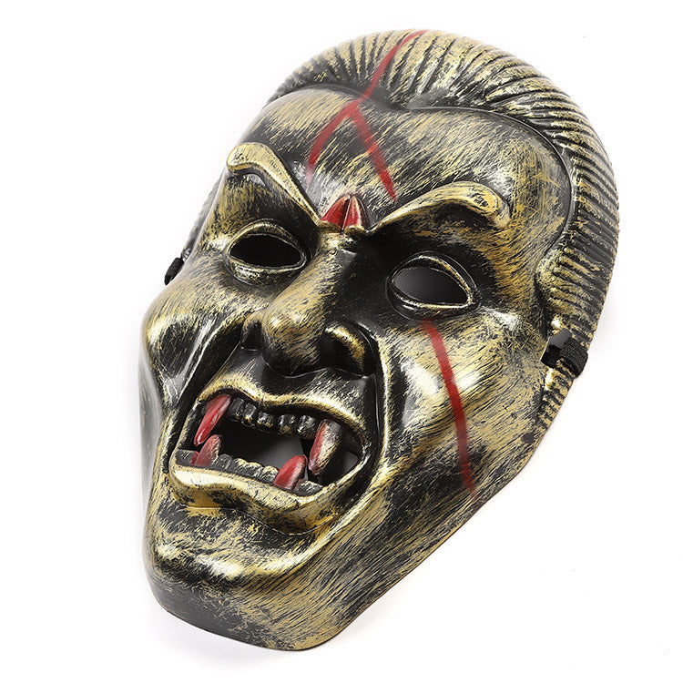 Scary Vampire Mask – Golden, Silver & White Halloween Costume Mask