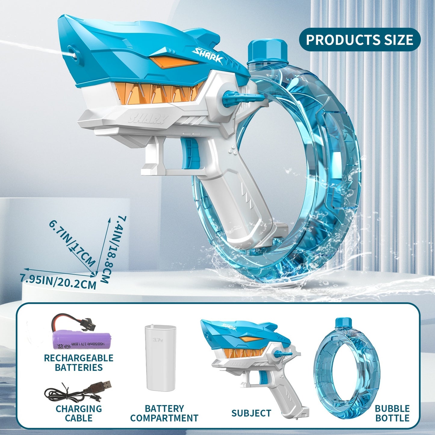 Shark Electric Water Gun – Automatic High-Power Soaker for Summer Fun