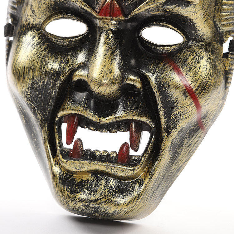 Scary Vampire Mask – Golden, Silver & White Halloween Costume Mask