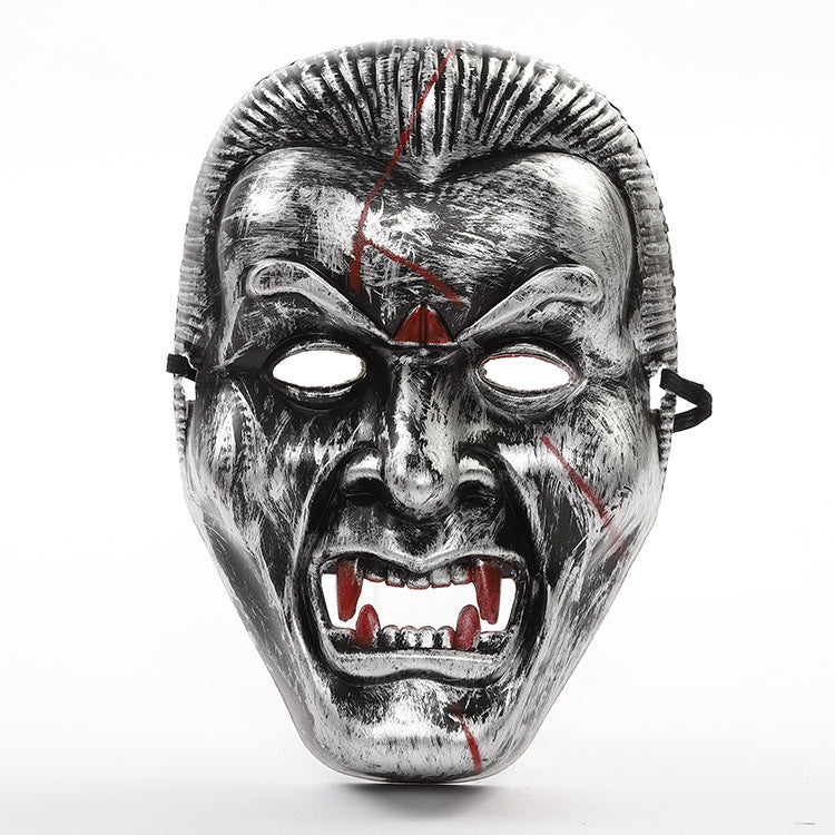 Scary Vampire Mask – Golden, Silver & White Halloween Costume Mask