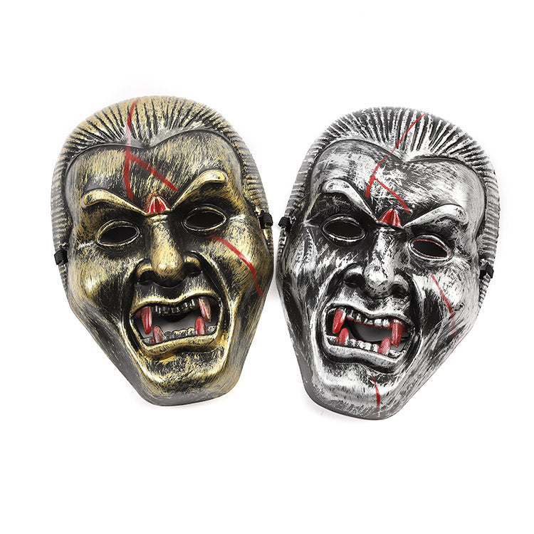 Scary Vampire Mask – Golden, Silver & White Halloween Costume Mask