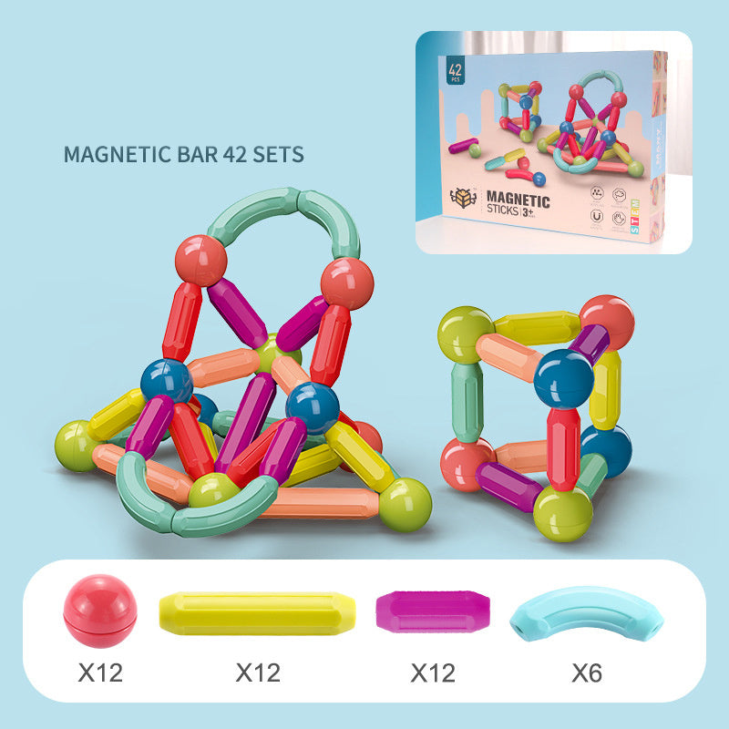 Magnetic Building Blocks Toy Set – Creative STEM Learning Kit for Kids & Families
