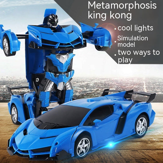 One-Click Transforming RC Car – Remote Control Deformation Vehicle with Lights