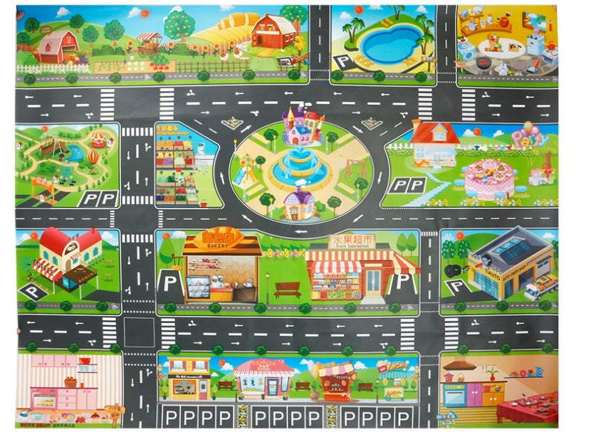 Children’s City Play Mat – Interactive Car & Imagination Adventure Rug