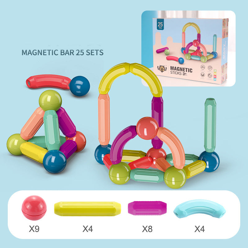 Magnetic Building Blocks Toy Set – Creative STEM Learning Kit for Kids & Families