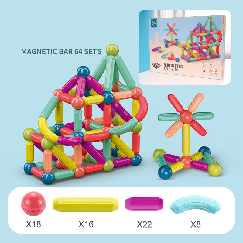Magnetic Building Blocks Toy Set – Creative STEM Learning Kit for Kids & Families