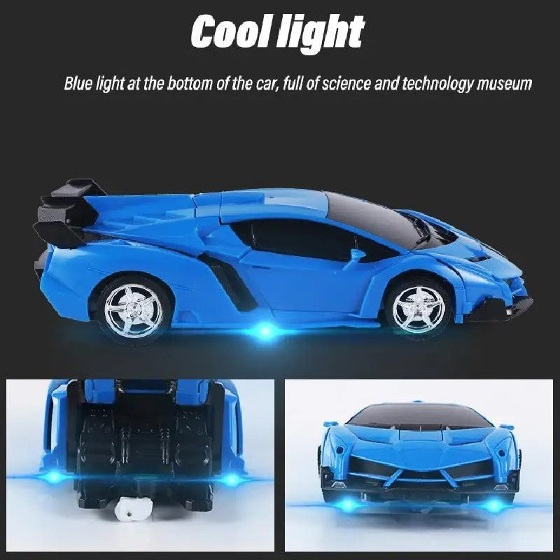 One-Click Transforming RC Car – Remote Control Deformation Vehicle with Lights