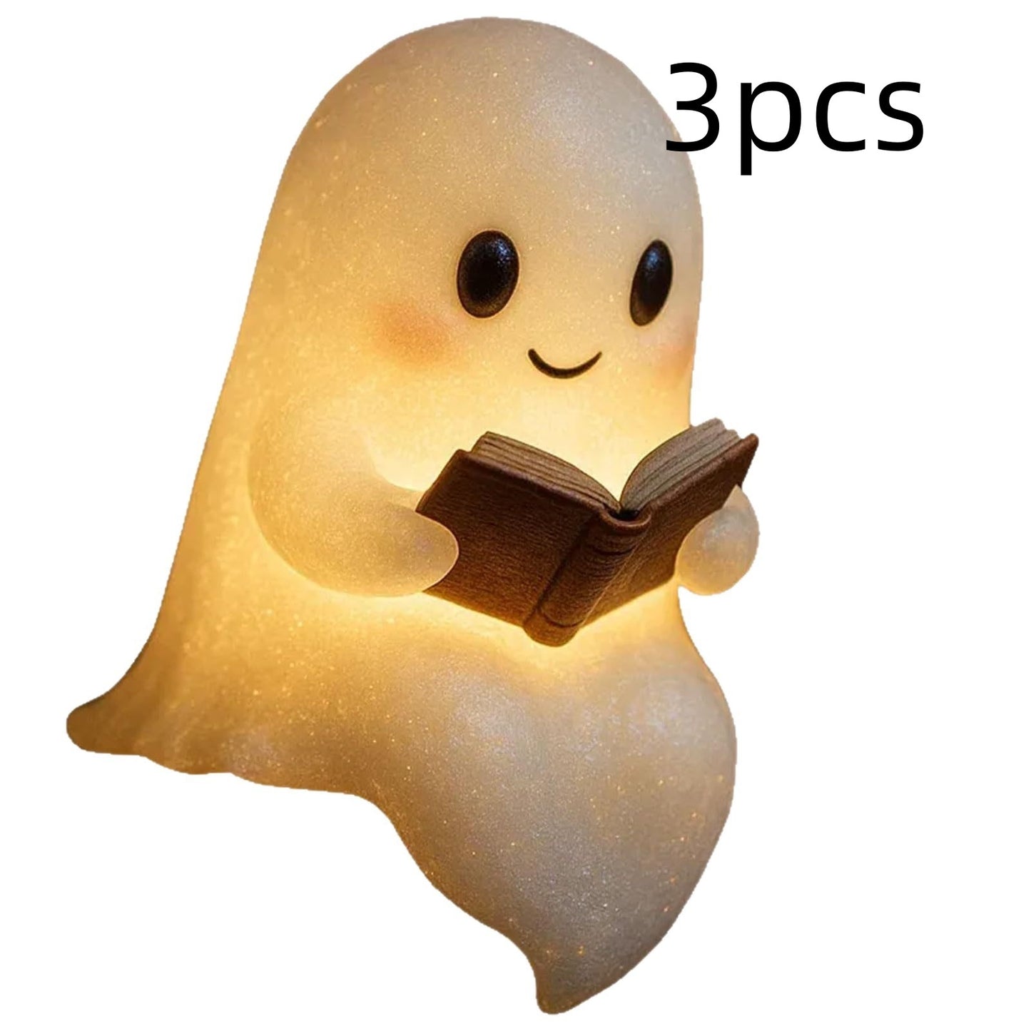 Cute LED Ghost Night Light – Warm Glow Bedside Lamp for Kids & Halloween Decor