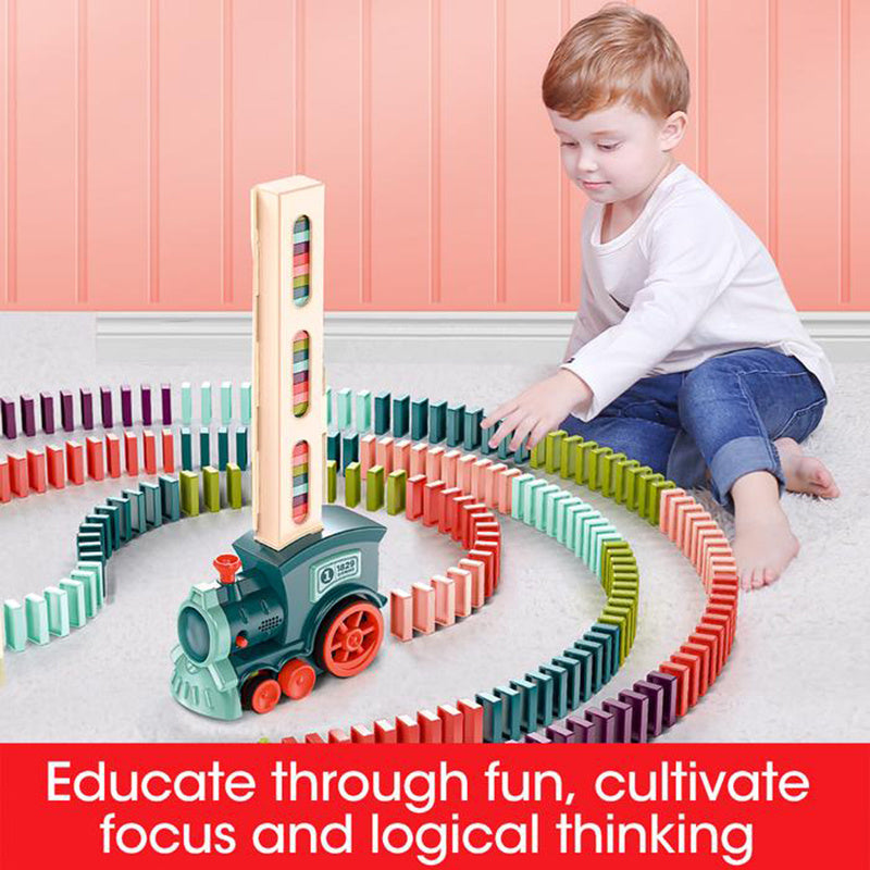 Domino Train Set – Automatic Domino Laying Toy for Kids