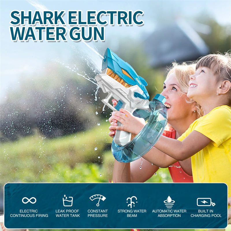 Shark Electric Water Gun – Automatic High-Power Soaker for Summer Fun